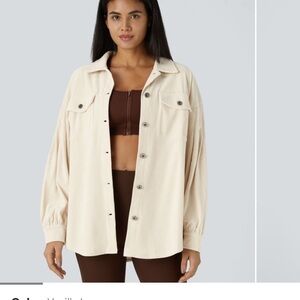 Women's Cream Lifghtweight Shacket